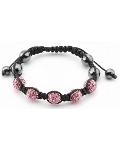 Pink Crystal Bead Bracelet