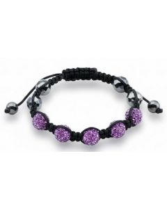 Lavender Crystal Bead Bracelet