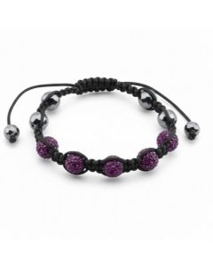 Purple Crystal Bead Bracelet