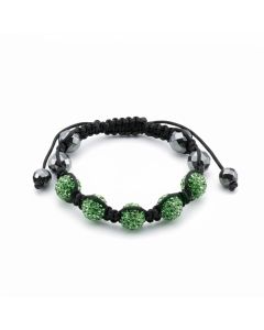 Lime Green Crystal Bead Bracelet