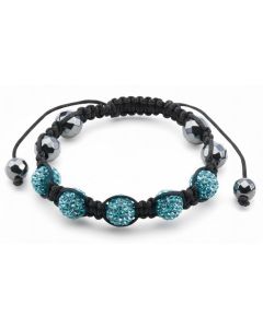 Turquoise Crystal Bead Bracelet
