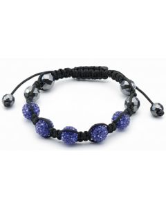 Tanzanite Purple Crystal Bead Bracelet