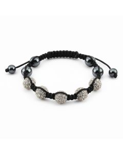 Kid's White Crystal Bead Bracelet