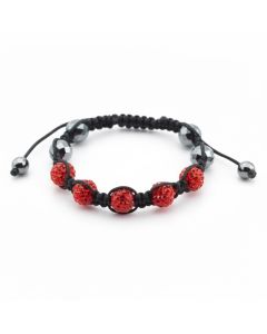 Kid's Red Crystal Bead Bracelet