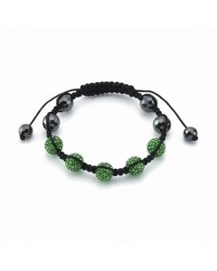 Kid's Green Crystal Bead Bracelet