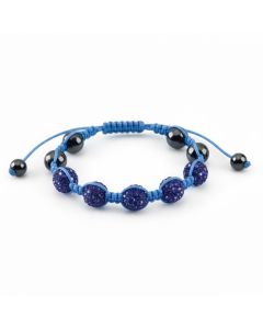 Kid's Blue Crystal Bead Bracelet