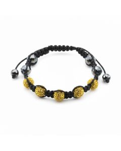 Kid's Yellow Crystal Bead Bracelet