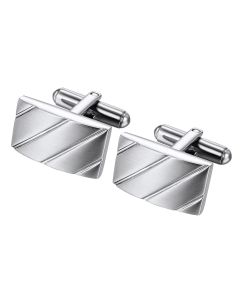 Diagonal lined cuff links