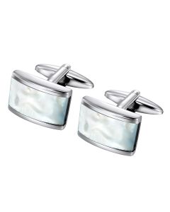 Rectangle mother of pearl cuff links
