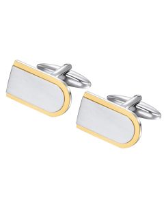 Brushed two tone cuff links