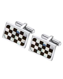 Checker board cuff links