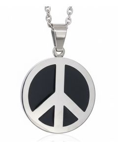 Stainless Steel Peace Symbol Pendant
