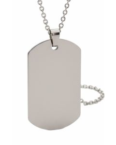 Titanium Short Dog Tag with Chain
