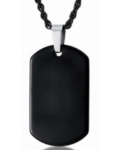 Black Stainless Steel Dog Tag