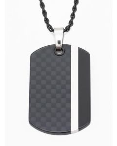 Stainless Steel Carbon Fiber Pendant