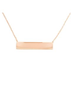 Stainless Steel Rose Bar Necklace