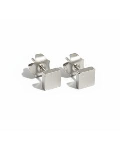 Square Plain Titanium Studs