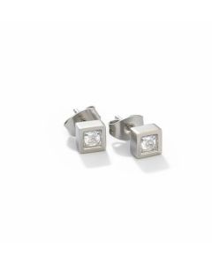 Square C.Z. Titanium Studs
