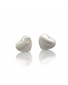 Heart C.Z. Titanium Studs
