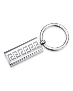 Greek key pattern key ring