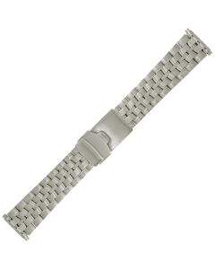 Stainless Steel 18-22mm Tire Style Buckle Watch Strap