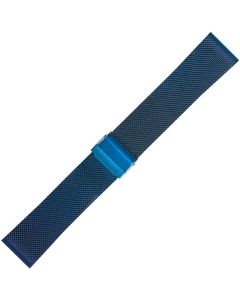 Electric Blue 24mm Mesh Buckle Watch Strap