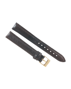 16mm Long Brown Genuine Lizard Leather Watch Band