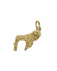 10K Yellow Gold 3D Lamb Charm