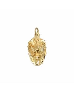 10K Yellow Gold Lion's Head Charm