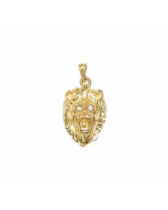 10K Yellow Gold Big Lion Pendant