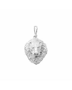 Silver Big Lion's Head Pendant