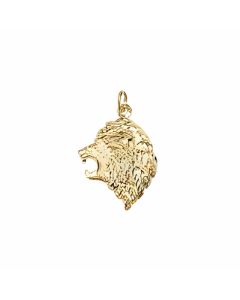 10K Yellow Gold Roaring Lion Charm