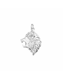 Silver Roaring Lion Charm