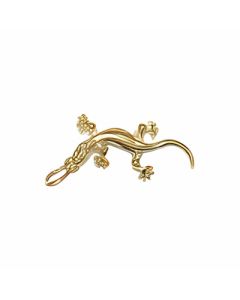 10K Yellow Gold 3D Lizard Charm