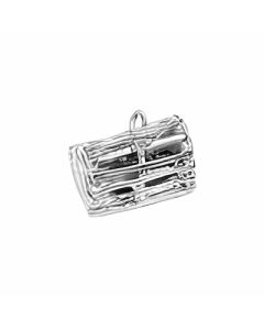 Silver 3D Lobster Cage Trap Charm