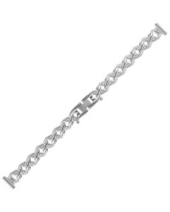 Stainless Steel 12mm Cuban Curb Chain Style Watch Strap