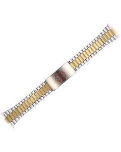 Two Tone 16-22mm Medical Awareness Buckle Watch Strap