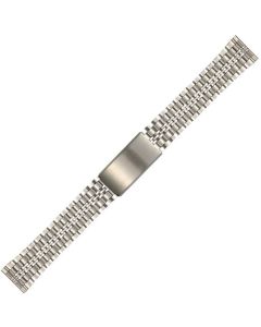 Stainless Steel 18mm Zipper Style Buckle Watch Strap