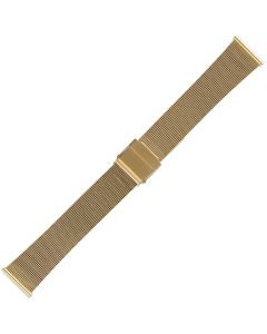 Yellow Metal 20mm Mesh Buckle Watch Strap