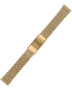 Yellow Metal 18mm Zipper Style Buckle Watch Strap