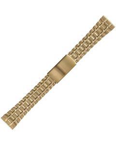 Yellow Metal 20mm Train Track Style Buckle Watch Strap