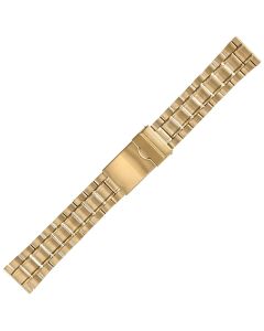 Yellow Metal 20mm Pillow Style Buckle Watch Strap