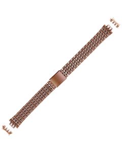Rose Metal 10mm Curved Lined Style Buckle Watch Strap