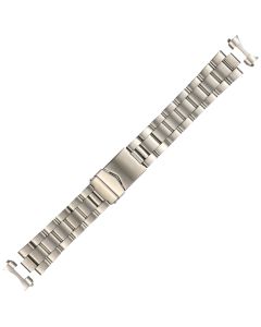 Stainless Steel 19mm Curved Cube Box Style Buckle Watch Strap