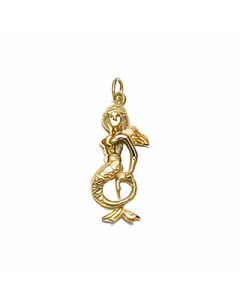 10K Yellow Gold 3D Mermaid Charm