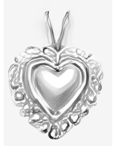 Silver Small Victorian Heart Pendant