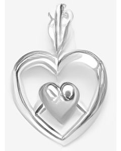 Silver Double Heart Pendant