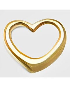 10K Yellow Gold Mini Floating Heart Pendant
