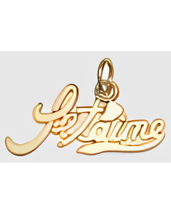 10K Yellow Gold " Je T'aime" Charm