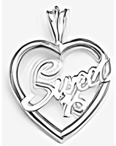Silver "Sweet 16"  Heart Pendant